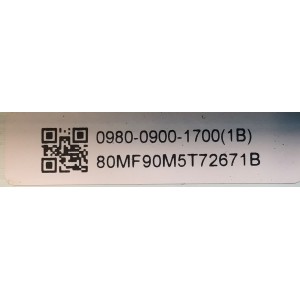 MAIN PARA SMART TV SAMSUNG / NUMERO DE PARTE 0980-0900-1701 / ML41A050677A / 098009001701 / 80MF90M5T72671B / VT32HS048U5/RK / DISPLAY PT320AT03.3 / MODELO UN32M4500BFXZA VI09